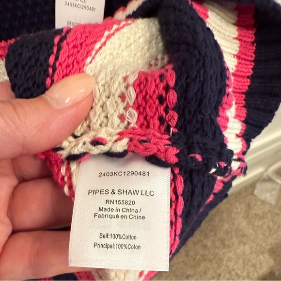 Striped Pink and Black Sleeveless 100% Cotton Top, Brand New with Tags! - Picture 7 of 10